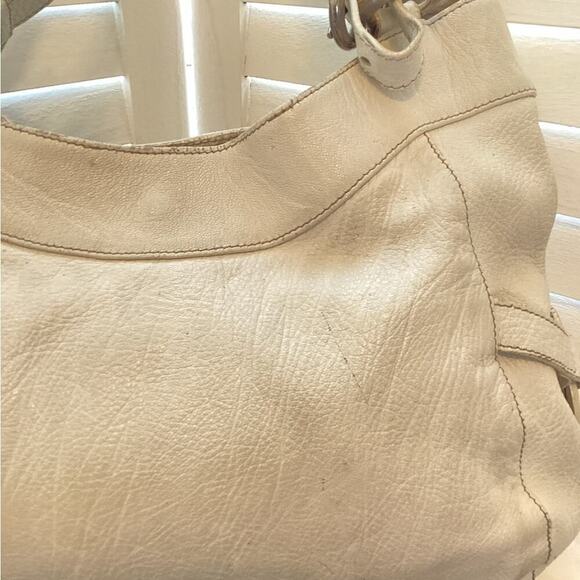 FURLA CREAM LEATHER SNAP CLOSURE SHOULDER BAG - Picture 7 of 12